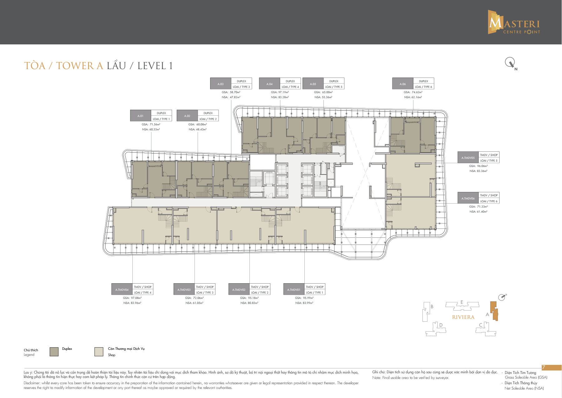 Penthouse Masteri Centre Point layout