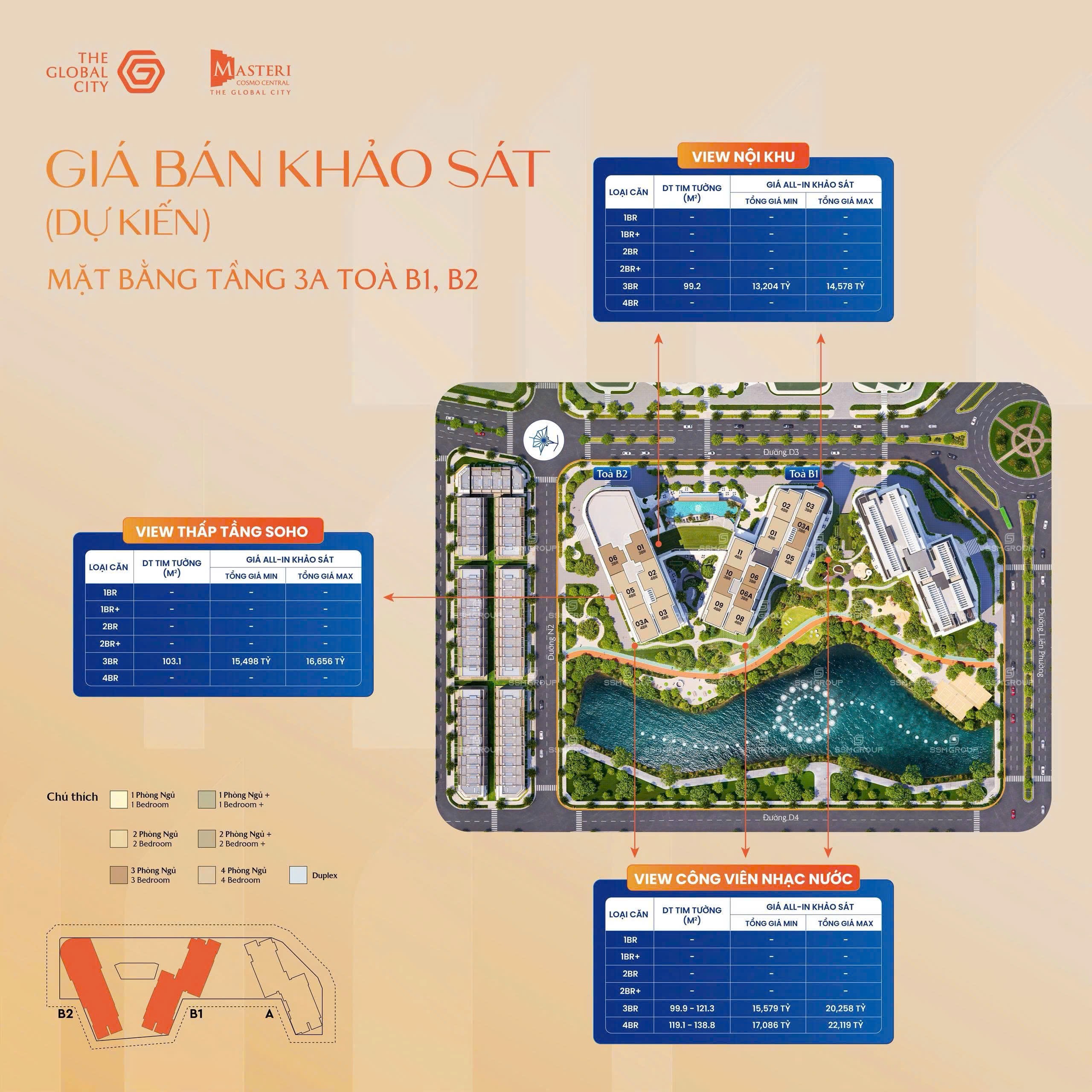 Masteri Cosmo Central bảng giá