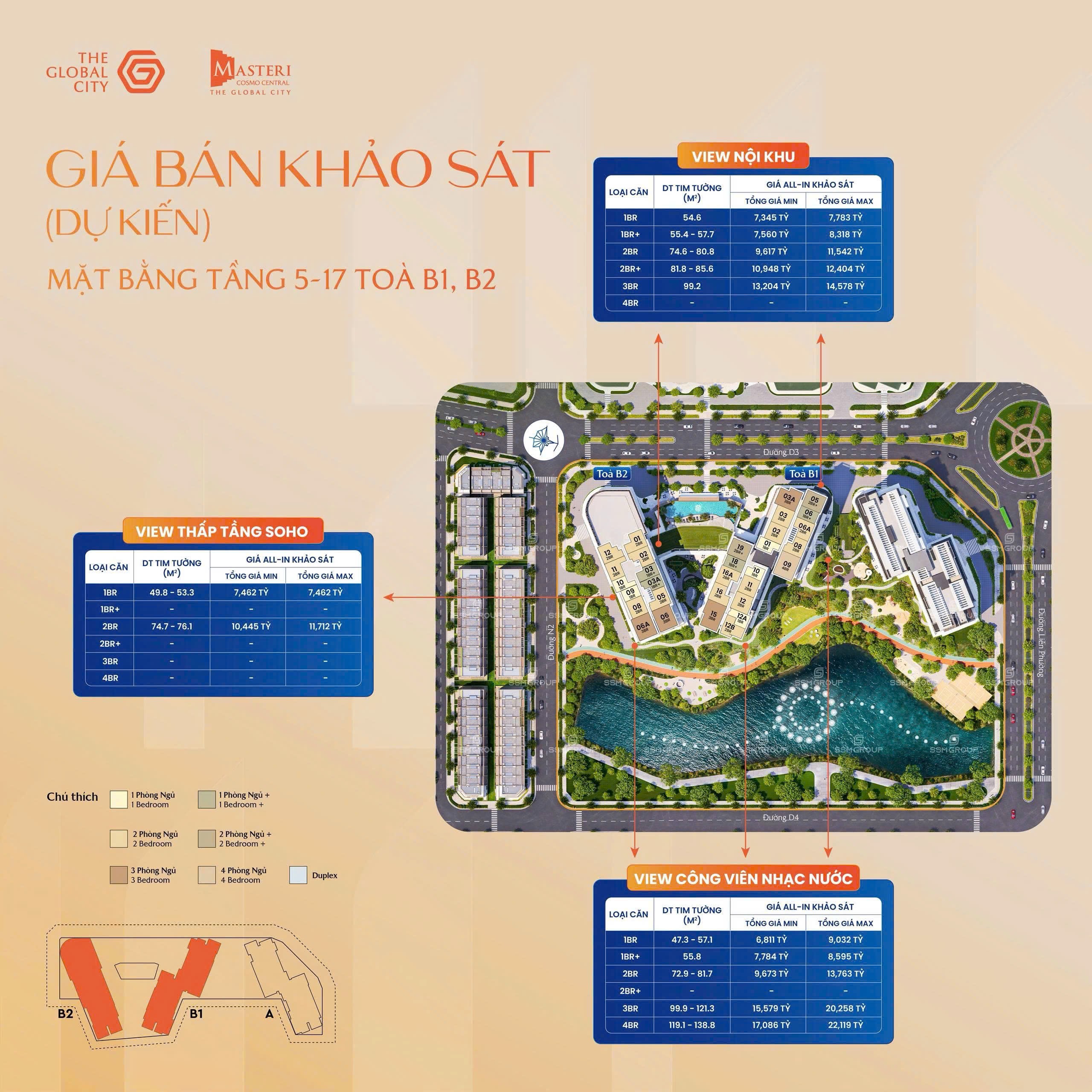 Masteri Cosmo Central bảng giá