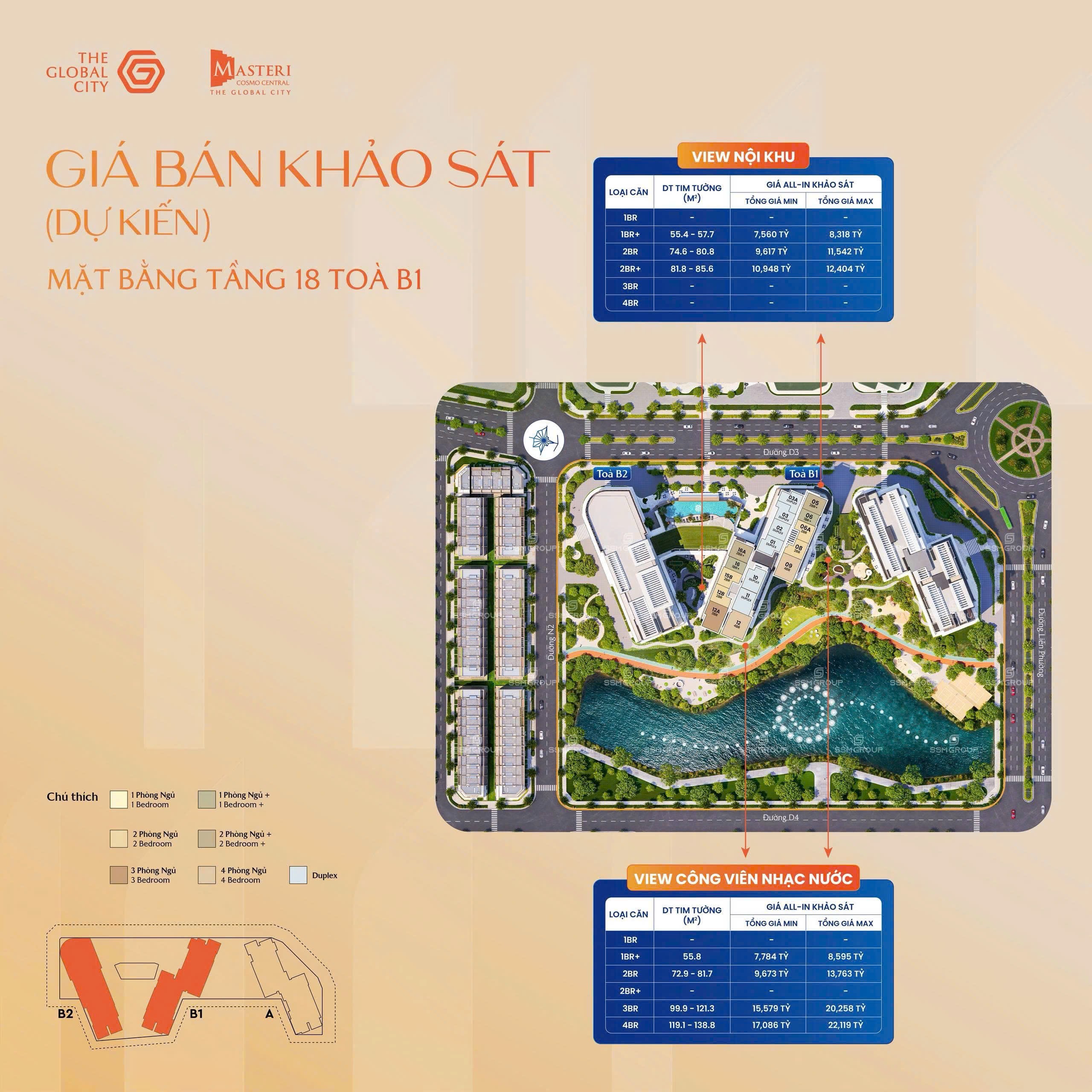 Masteri Cosmo Central bảng giá