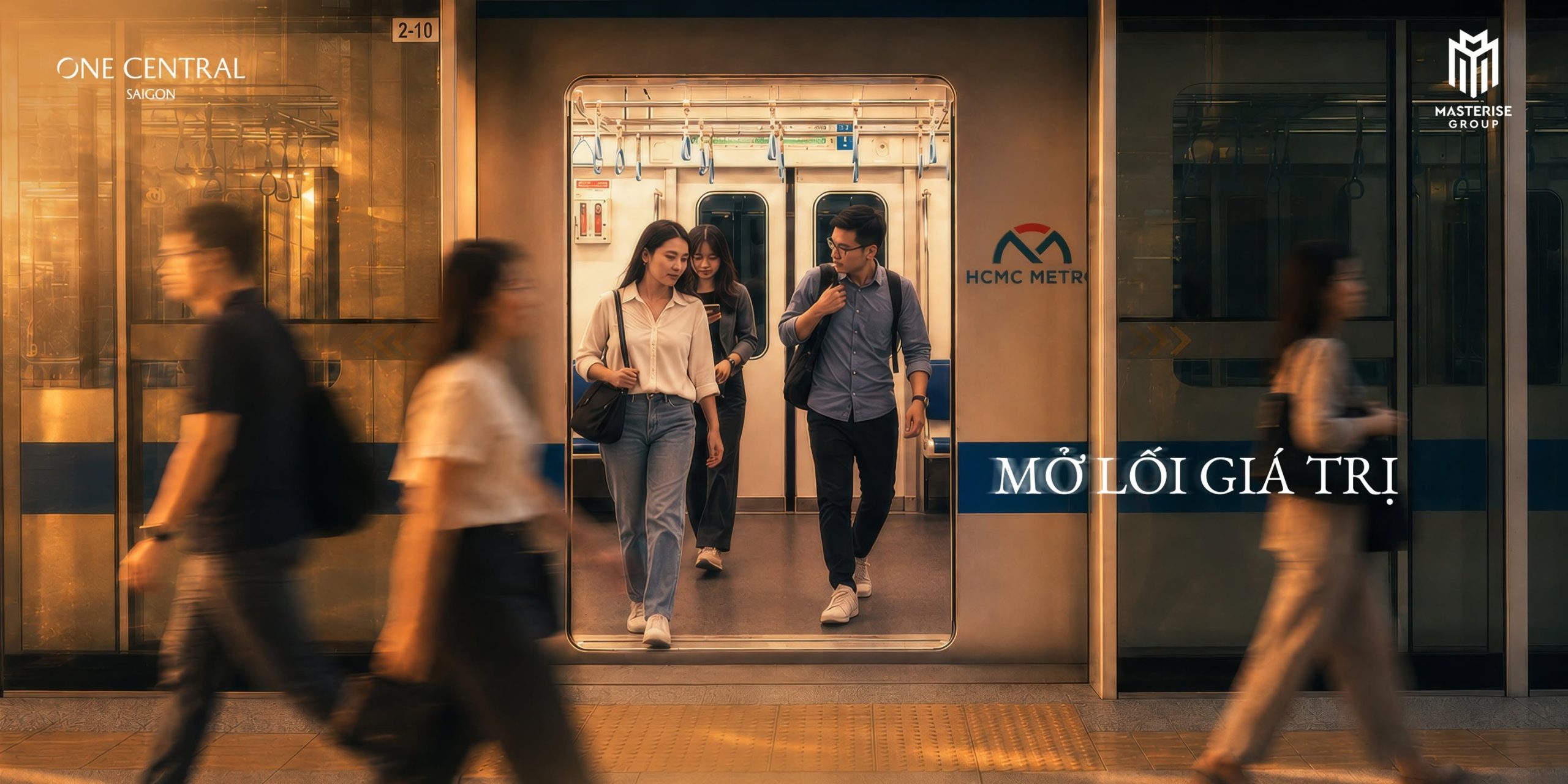 Hành lang ngầm kết nối trực tiếp One Central Saigon với ga Metro Bến Thành